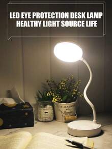 USB 可充电 LED 台灯、台灯、LED 护眼台灯、USB 线供电阅读灯、无限可调光装饰夜灯，三级亮度可调，可在白色/中性色/暖光模式之间切换，并具有小夜灯功能，保护眼睛，非常适合家庭办公室阅读和学习 800mAH