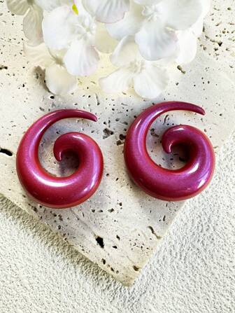 2 piezas de dilatadores de oreja acrílicos de colores, expansores de oreja unisex para uso diario, adecuados para hip hop, punk y uso diario