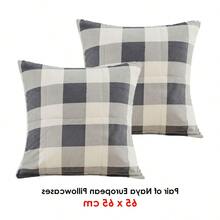 Elegant Bianca European Pillowcases Set For Luxurious Bedroom Decor - Soft Cotton Blend, Stylish Design, Perfect For Standard Euro Pillows