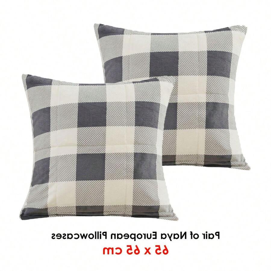 Elegant Bianca European Pillowcases Set For Luxurious Bedroom Decor - Soft Cotton Blend, Stylish Design, Perfect For Standard Euro Pillows