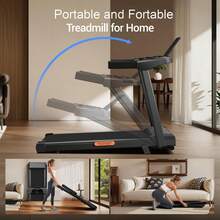 Cinta de correr para casa: plegable, con inclinación ajustable hasta un 9 % y velocidad de hasta 12 km/h. Equipada con un motor de 3,0 CV y 12 programas preestablecidos. Peso máximo del usuario: 136 kg. - Enchufe EU Tipo C(220-240V) - Ver 6