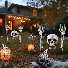 2pcs Halloween Decoration Simulation Hand Bone Skeleton Dark Surprise Garden Ground Ghost Hand Skeleton Ghost Festival Props Spoof Decorative Props - Multicolor - View 5