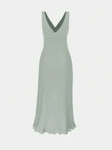 European & American Style Ladies' Summer New Ruffle Hem Party Sexy Mini Dress, Versatile Evening Gown Wedding - Mint Green - View 3