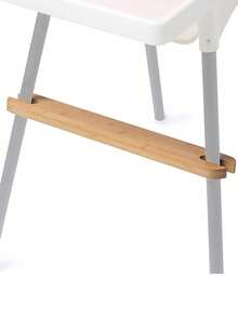 Antilop Hochstuhl Fußstütze, aus natürlichem Bambus und Holz gefertigt, Hochstuhl Zubehör, höhenverstellbar, Baby Fußhocker, Baby Hochstuhl Fußstütze, rutschfest