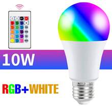 25W RGB LED 灯泡带遥控器，彩色室内 220V/110V 多色变色可调光嵌入式吊灯灯泡 5W RGBW 冷白/RGBWW 暖白 10W 智能电竞室卧室床头圣诞节万圣节节日礼物夜间装饰照明 15W 动态 4 种模式 15 种颜色派对酒吧聚光灯 20W 可调亮度客厅背光壁灯氛围灯 - RGB Bulb-with 24key Remote(E27/E26) - 查看 19