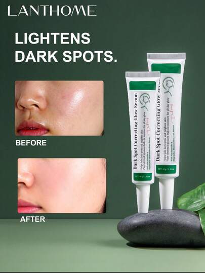 暗斑矫正亮白面部精华液 40ml*2，烟酰胺面部精华，深层保湿透明质酸，抗衰老小麦麸皮美白木瓜，用于皱纹细纹雀斑女性男性护肤品