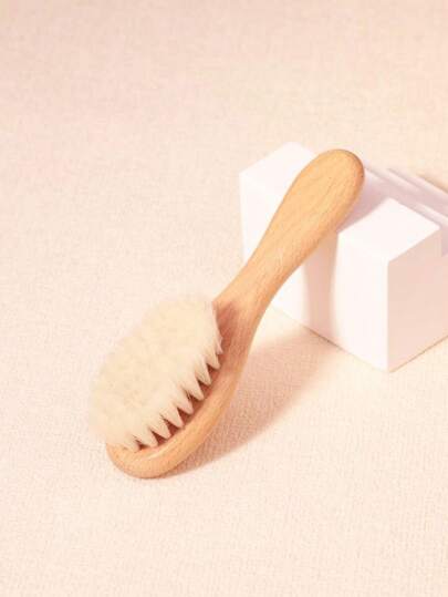 1pc Small Baby Soft Hair Brush, For Baby Face Washing & Hair Cleaning, Baby Shower Gift, Newborn Baby Supplies, Gift For Baby Boy And Girl