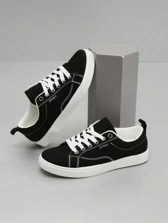 2025 New Spring/Autumn Women's Fashion Casual Sporty Skate Shoes, Non-Slip Student Sneakers, Canvas Breathable