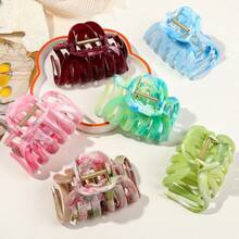 Pinza grande para el cabello con forma de calabaza para cabello grueso, Nuevo clip de moño de alta gama 2025 para otoño e invierno, Clip de pelo, Accesorios de pelo para mujer para looks de vacaciones - Multicolor - Ver 11