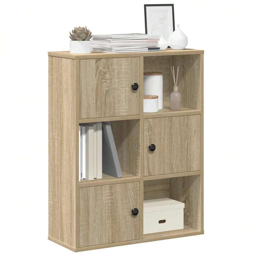 Bücherregal Sonoma-Eiche 60x24x76,  5 cm Holzwerkstoff