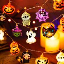 GCTECHING 1 Pc Halloween Decorations Light 3M 20 LED Pumpkin String Lights Ghost 2 Model Battery Operated Halloween Decor Pumpkin LED Lights Halloween Decorations For Home Indoor Outdoor (Without Battery) Halloween Decor Light Home Decor Party Decor Halloween Decoration Room Decor Halloween Garden Decor For Gift Fairy - Halloween Combo Set 1 - View 10