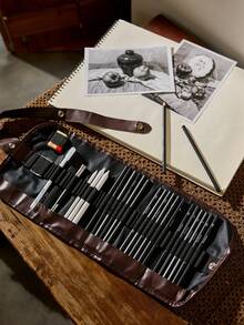 Cirelle Drawing Pencils Sketch Pencil Art Supplies Set,Professional Sketching Art Graphite Charcoal Blending Stump Pencils Kit (29 Art Supplies) Back To School , Family Dining, High-End Restaurants Supplies, Housewarming Gift, Summer Home Decor