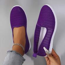 Breathable Flat Summer Shoes For Women, Casual Sneakers,   With Free Shipping - Green - View 4