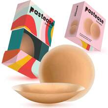 QY Nipple Covers Nude Adhesive Silicone Nipple Pasties Reusable Hypoallergenic Seamless Cakes Breast Covers 8380 - Caramel - 查看 1