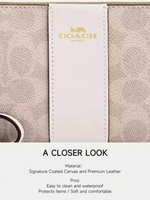 Coach Corner Zip Wristlet Wallet Bag For Women Small Wrist Clutch Purse Leather Cell Phone Wallet Women's Mini Handbag With Detachable Wrist Strap