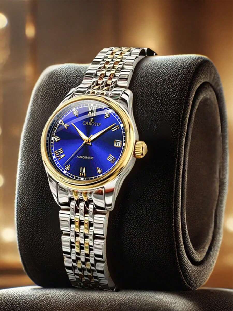 A New Ladies' Steel Strip Small Dial Watch With Simple And Fashionable Design, High-End Fully Automatic Mechanical Watch - one-size - View 1