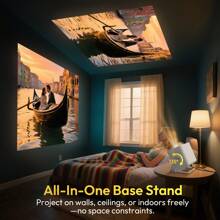 XGODY Gimbal A6 Pro 4K Smart Native 1080P Android Projector WiFi Auto Focus Video Home Theater For Outdoor/Camping/Meetings