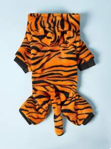 PETSIN 1件寵物連帽衫,冬季暖和的老虎服裝泰迪,比熊,小型犬和貓的衣服 - 黃色 - 查看 3