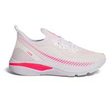 Tênis Masculino Feminino Esportivo CF Academia Treino Caminhada Leve Novo Uzze - Branco e Pink - Visão 3