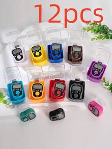 1个、6个、12个装指环计数器，便携式环形电子计数器，带手动按钮，迷你手持计数器（颜色随机），彩色指环计数器，适用于斋月，独立包装伊斯兰念珠计数器，便携式诵经计数器，适用于斋月念珠计数，伊斯兰信徒和宗教人士日常使用。 - 彩色 - 查看 13