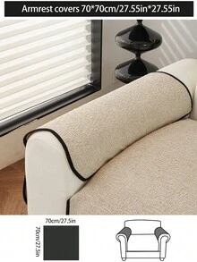 1pc Versatile Chenille Sofa Cushion Cover, Modern Simple Anti-Slip Sofa Seat Protector, Dust-Proof And Washable Sofa Slipcover, Beige Fashionable Soft Non-Fading Non-Shedding Bedroom Decor Pet-Friendly Cover, Adjustable For Corner Sofa, Bedroom, Office, Living Room Combination Furniture, L-Shaped Sofa And 1/2/3/4 Seat Sofa - Beige - View 13