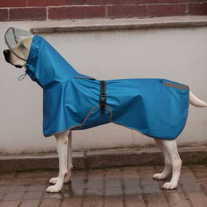 New Hooded Raincoat, Waterproof Windproof Design, Adjustable Raincoat With Reflective Strips, Suitable For Small, Medium And Large Pet Dogs