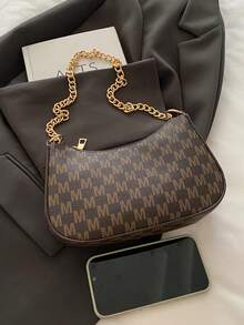 2025新款时尚欧美小众设计简约单肩腋下包女士通勤包 - 咖啡 - 查看 7