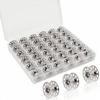 36pcs Metal Bobbins With Bobbin Case Sewing Machine Bobbins For Craft Sewing Sewing Machine Accessories
