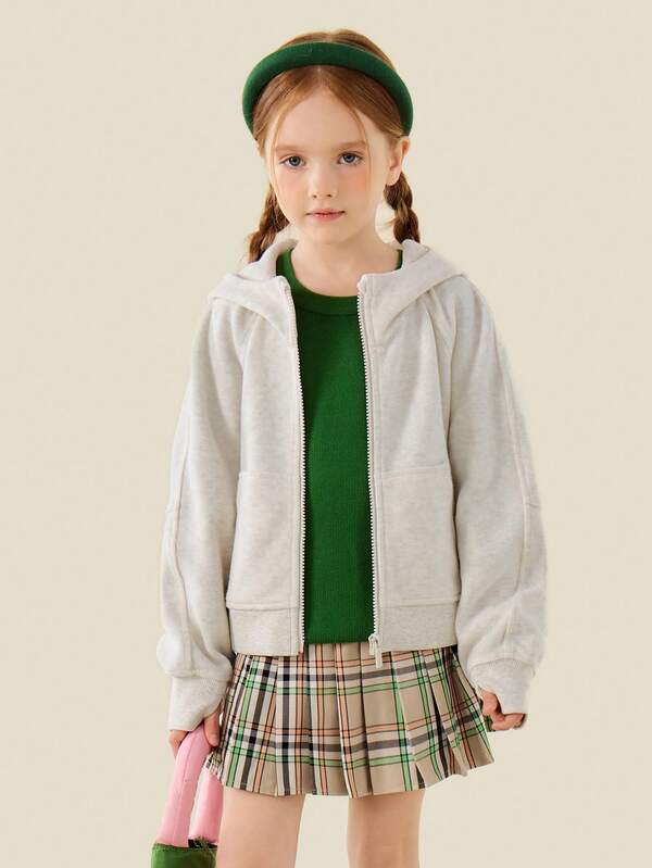 mini bala 女童亲子连帽衫秋季运动风格宽松运动衫