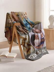 1 件定制照片毯、带有照片和文字的个性化法兰绒毯、办公室午睡毯、舒适毯、母亲节/父亲节父母礼物、床上用品毯、定制文字毯、个性化家居毯、定制姓名毯、带有图片和文字的个性化家庭毯、定制盖毯 - 彩色 - 查看 10