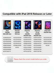 这款触控笔兼容 Apple iPad/iPad Pro/Air/Mini 2018-2025 款，可与 Apple Pencil 兼容替换。它具有倾斜功能、防误触和磁吸连接功能 - 兼容 iPad Air 3/4/5、iPad Mini 5/6、iPad 6/7/8/9/10、iPad Pro 11 英寸/12.9 英寸，120mAh 可充电电池，并附带两个可更换笔尖。
