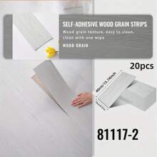 20片/套 40厘米x15厘米 PVC地板条 木纹效果地板，瓷砖贴纸 地板条 自粘乙烯基地板砖 墙板 地板贴纸 适用于厨房 卧室 客厅 办公室 墙贴