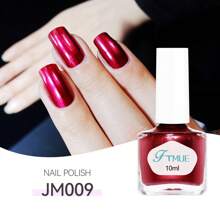 镜面指甲油、速干金属指甲油、冰透明荧光指甲油、亮丽多彩指甲油、炫彩反光指甲油、风干型、快速亮泽、温和气质、美甲DIY家用，23种颜色可选 - 彩色 - 查看 18