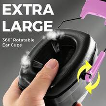 ProCase Orejeras Grandes contra Ruido Protección Auditiva Reducción Ruido Earmuffs de  NRR 35dB Auricular Protector Defensor del Oído para Caza Campo Trabajo Máquina Lugar Ruidoso - rosa - Ver 3