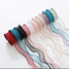 1 Roll/4 Rolls Of 10 Yards Fringed Ribbon For Floral Packaging, Gift Wrapping, Decoration For Wedding, Festival And Party, Make Bows