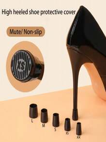 5 Peças Protetores de Salto Alto, Almofadas Antiderrapantes e Redutoras de Ruído