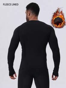 保暖加厚拇指孔户外运动长袖衬衫，轻盈柔软贴身保暖内衣打底衫，适合户外活动、跑步、滑雪、狩猎等，高领保暖加厚长袖上衣，适合寒冷天气，抓绒面料，冬季保暖