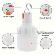 4pcs Rechargeable LED Camping Lanterns With USB Charging, Hands-Free Tent Light & Hook - Perfect For Adventure, Climbing, Emergencies & Holidays, Camping Accessories - 白色 - 查看 8