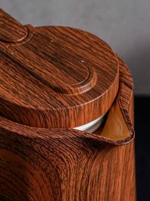 1 Stück 1000ML/33,8oz Vakuumisolierte Flasche, langanhaltend Glaseinlage, Kaffeekanne mit Druckknopfspender und Holzgriff, geeignet für Büro, Hotel, Restaurant, Studentenwohnheim