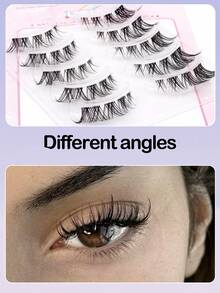 Fox Style Natural & Long & Wispy False Eyelashes ForDaily Party Makeup, Cat Eye & Fairy Style False Lashes ForGlamorous Look(5 Pairs) - Cat Eye Lashes - View 5