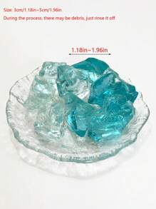 200g/Limito Pietra di cristallo blu oceano, pietra per aromaterapia, vaso per fiori e serbatoio per pesci, decorazione di paesaggio fai-da-te, utilizzato per giardini interni ed esterni, cortili, a Subium subst, accessori fatti a mano