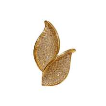 1 Piece Of Leaf Brooch Made Of Zinc Alloy Material With Baking Paint Process, Elegant Style, Inlaid With Synthetic Zirconia, Fashionable And Exquisite, Suitable For Daily Suits, Dresses, Wearing Accessories, Giving Gifts To Family And Friends For Birthdays And Parties