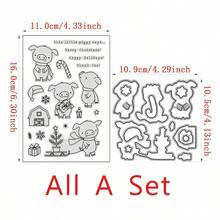 16 件圣诞装饰金属切割模具套装，碳钢模具工具，适用于切割、压花、剪贴簿、贺卡、家居装饰项目