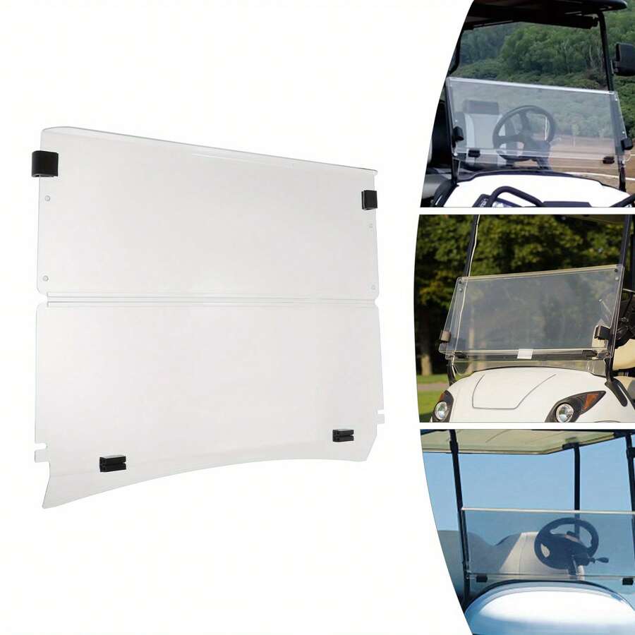 YUNRUX Transparent Golf Cart Windshield For EZGO TXT 2014+ With High-Strength - A - View 1