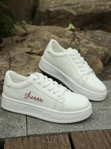 2025 New White Sneakers For Women, Korean Style Versatile Flat Casual Shoes, Student Sports White Shoes