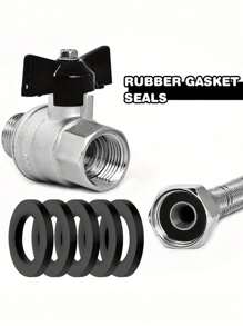 10/30 piezas Conectores de grifo para el hogar, junta de goma negra a prueba de fugas, anillo de goma de sellado para tuberías de 1/2", junta de grifo, goma de silicona de sellado, delantal resistente al calor y al frío, conexión de drenaje a prueba de explosiones, junta de 3 mm de espesor resistente al calor y a las fugas