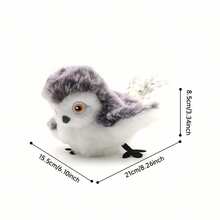 1 件升级版遥控 USB 可充电逼真麻雀鸟形宠物玩具，布料，动物图案，适合猫咪互动游戏，适合所有品种和尺寸，非飞行 - 彩色 - 查看 7