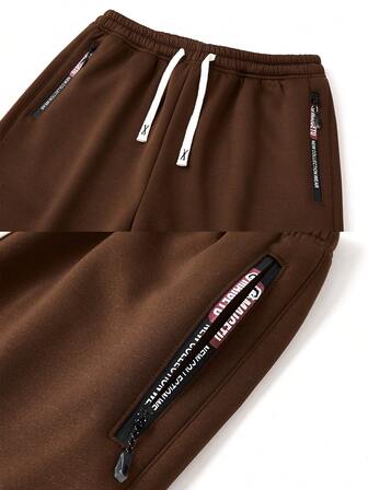 Herrset med termofodrad träningsoverall, tröja och byxor, lämplig för utomhussporter, gymträning, höst/vinter