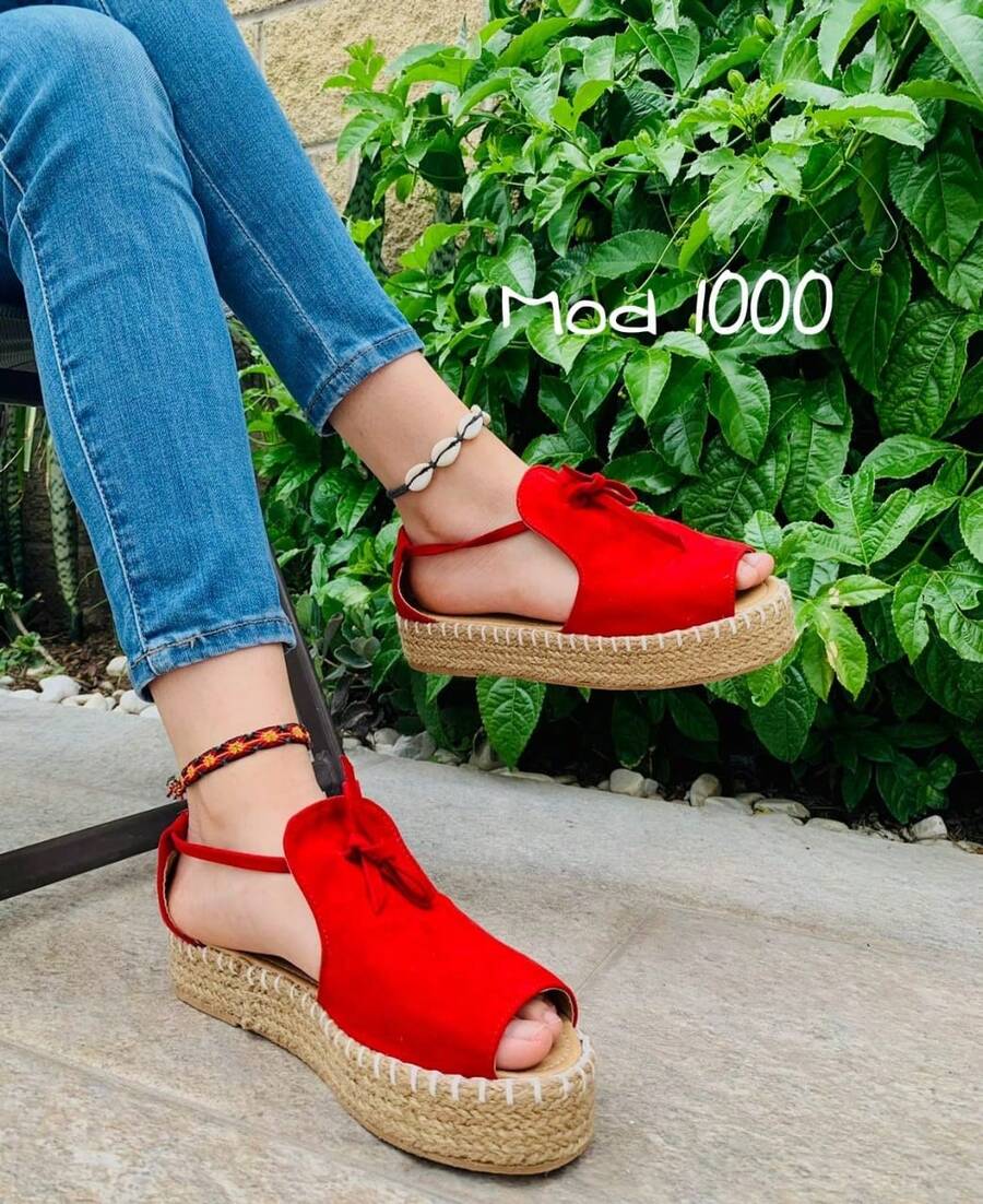 ALPARGATAS PARA DAMA, TALLAS Y COLORES DISPONIBLES - Rojo - Ver 1