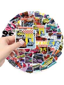 50 miếng dán xe hơi được cấp phép chính thức của Disney Lightning McQueen Mater 2 kiểu dáng decal vinyl chống thấm nước cho bình nước máy tính xách tay điện thoại trang trí xe hơi quà tặng tiệc sinh nhật - Nhiều màu 2 - Xem 6